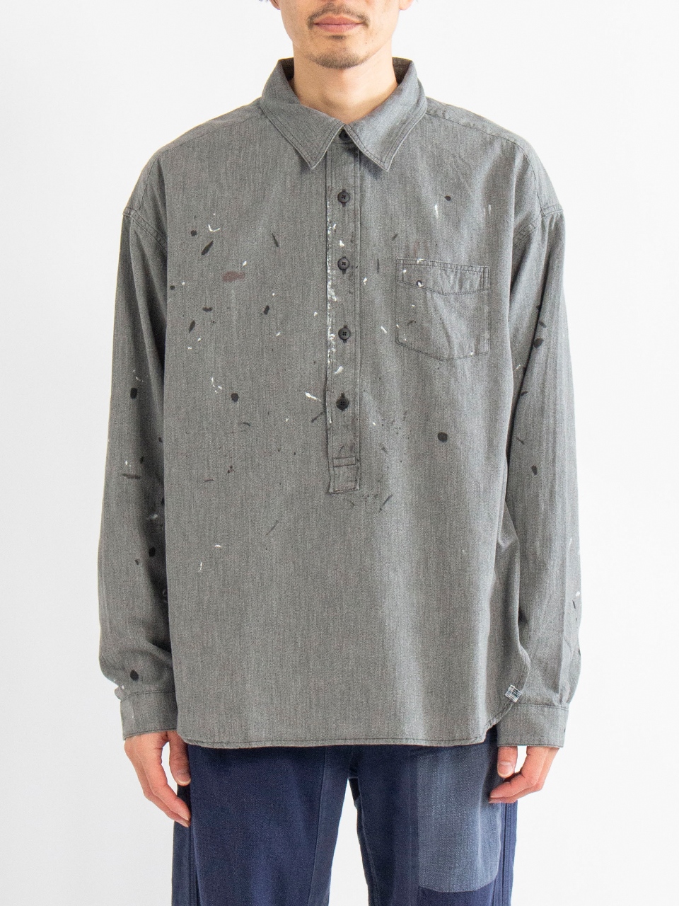 1910 P.O. CHAMBRAY L/S-1910 P.O.シャンブレーロングスリーブ-visvim