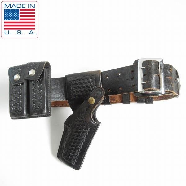 USA製 BUCHEIMER CLARK ホルスター付き ポリス ベルト サムブラウン