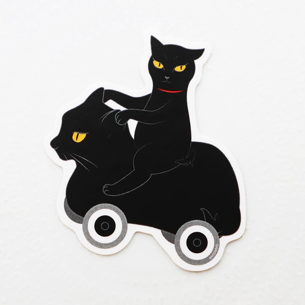 銀鉤舎アクリルキーホルダー「黒猫香箱」- 海福雑貨通販部