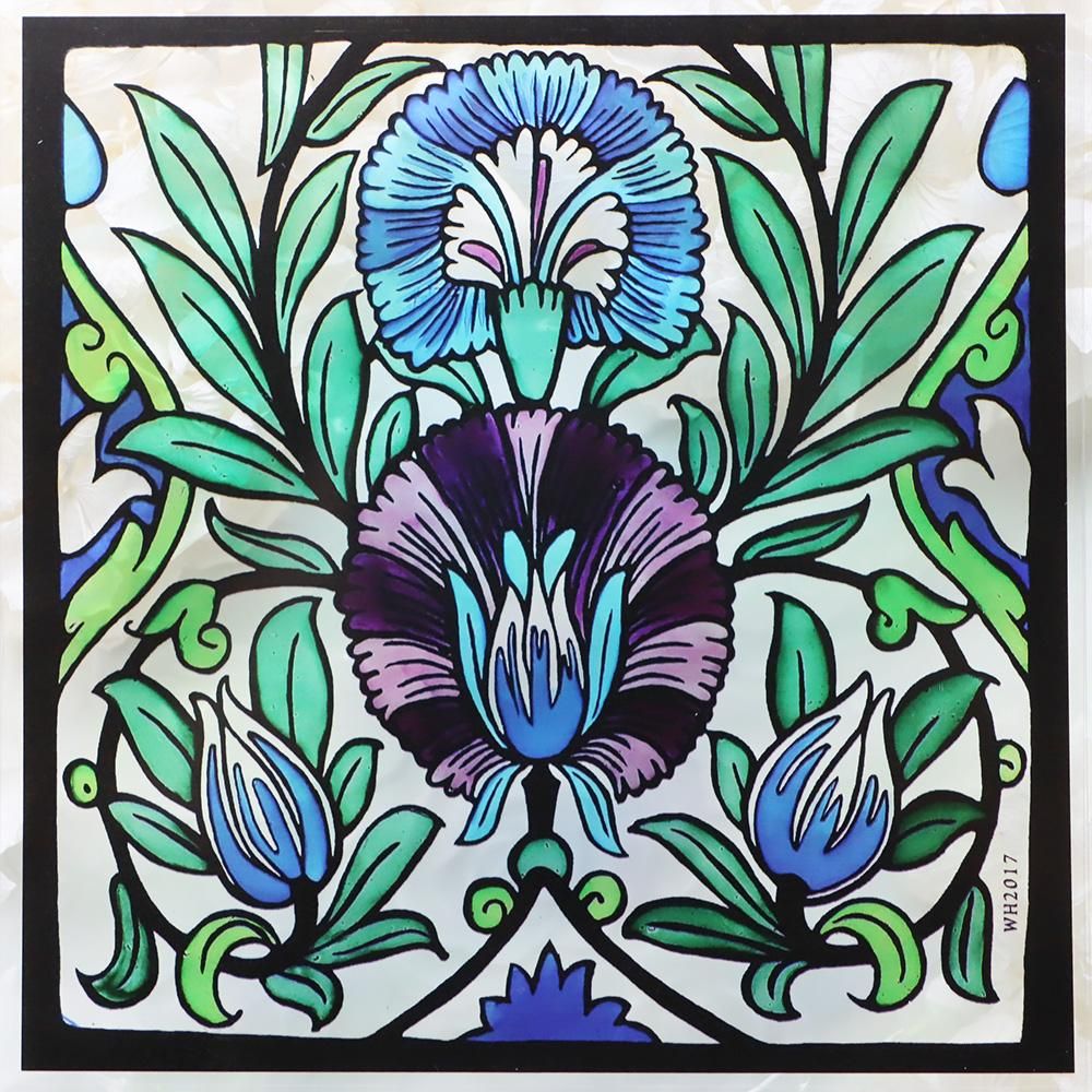 ステンドグラスステッカー「ウィリアム・ド・モーガン - ロータス