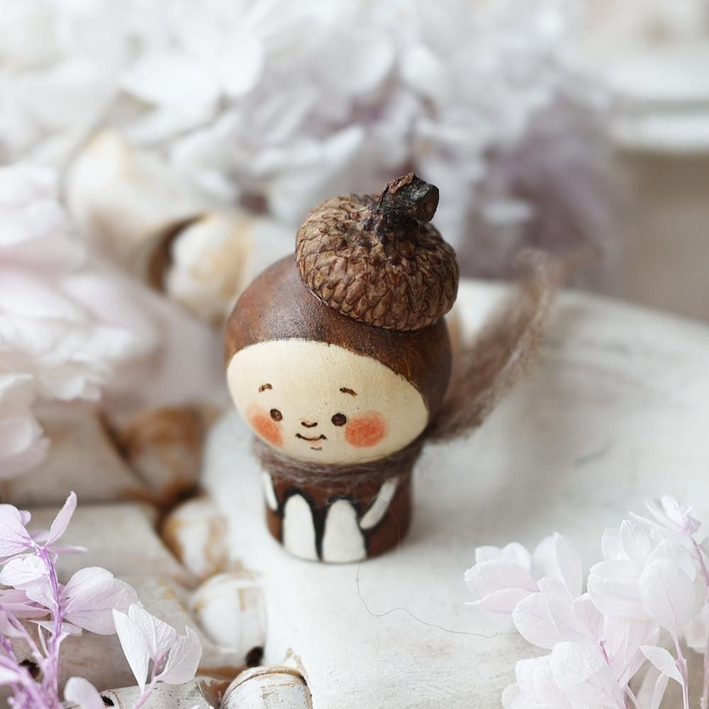 木彫り人形「種っこ（大）」 - 海福雑貨通販部