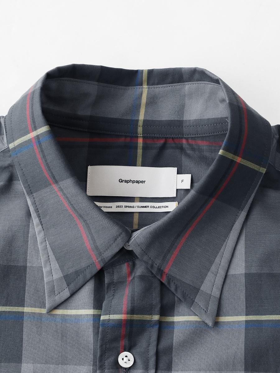 Graphpaper - グラフペーパー / SHEER CHECK OVERSIZED REGULAR COLLAR