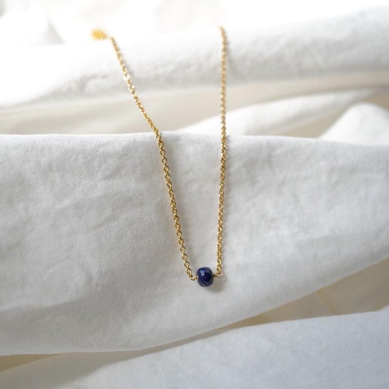 minikin]14kgf【9月・12月/ラピスラズリ】小さな誕生石のネックレス