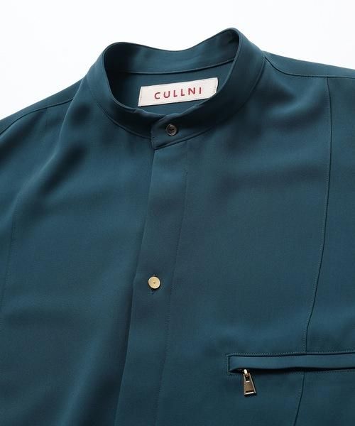 CULLNI [クルニ] Stand Collar Buzam Shirt ＜スタンドカラーブザム