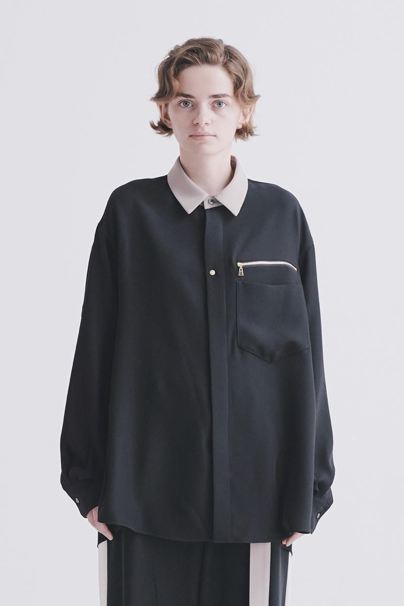CULLNI [クルニ] Bi Color Doule Pocket Shirt ＜バイカラーダブル