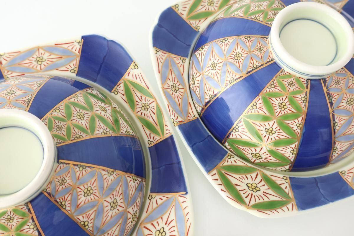 蓋物｜染錦間取二色七宝｜磁器｜有田焼｜和食器通販｜うちる｜和食器の