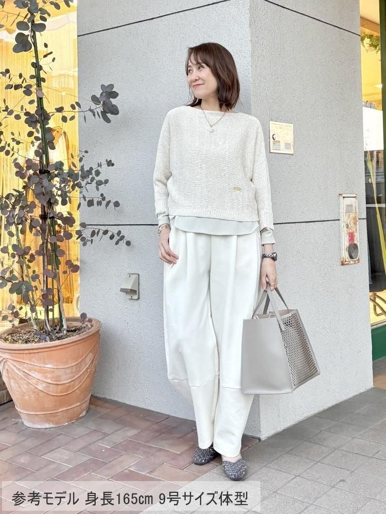 LIEN(リアン)par Lisa LIENチャーム付リネンラメ混短丈ニット