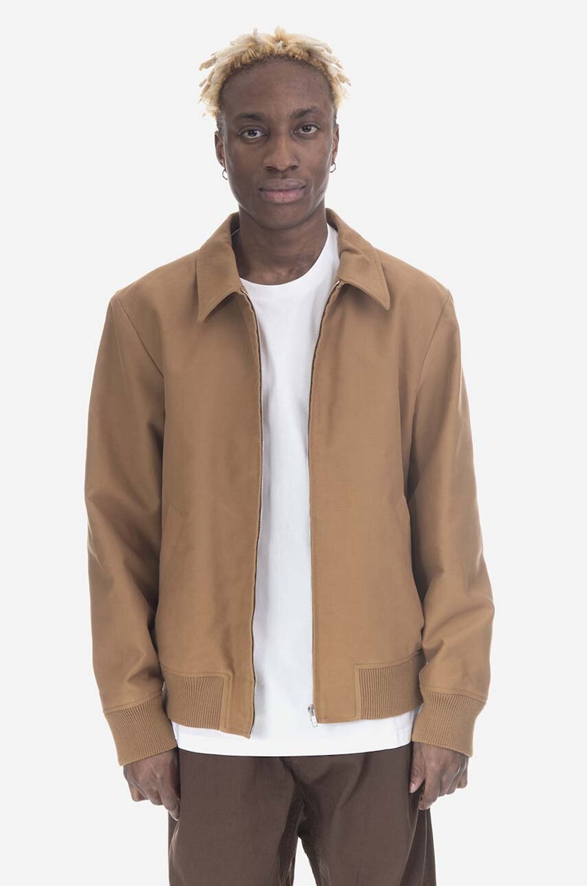 A.P.C. jacket Blouson Gilles men's brown color at PRM US