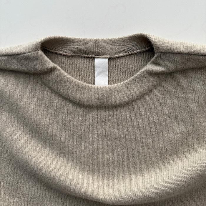 Yoli | Wool long knit | Beige- Stripe-inc Online Shop