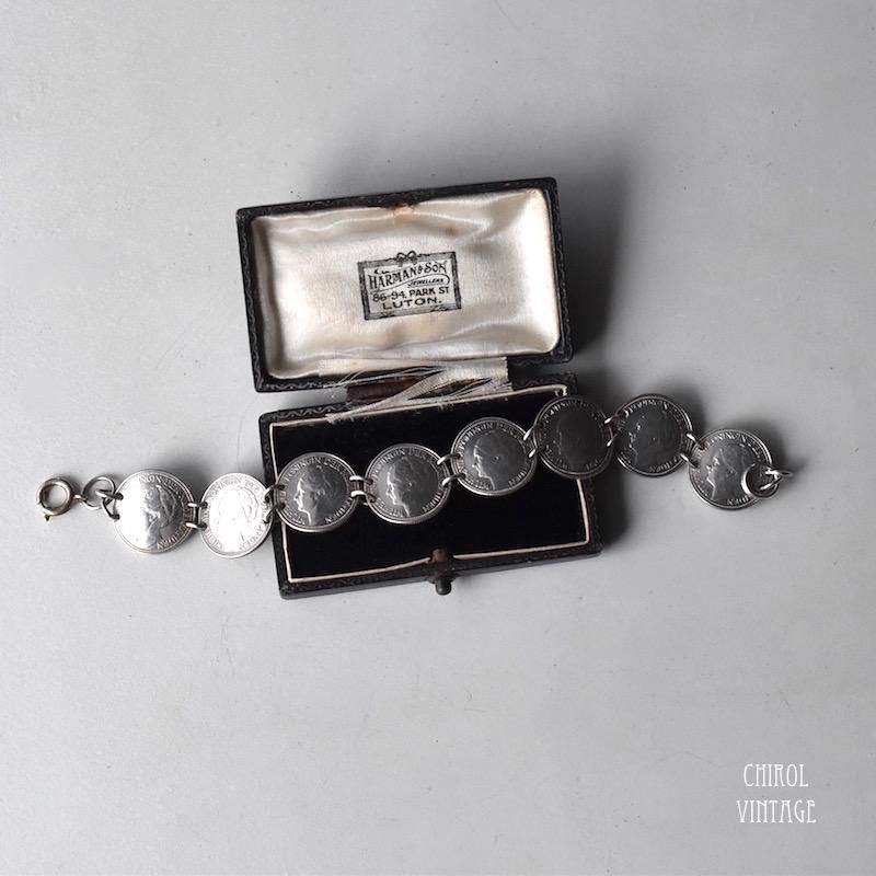 シルバー25セントコイン ブレスレット - CHIROL VINTAGE