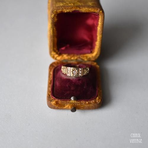 15Kゴールド ダイアモンドxシードパール ジプシーリング - CHIROL