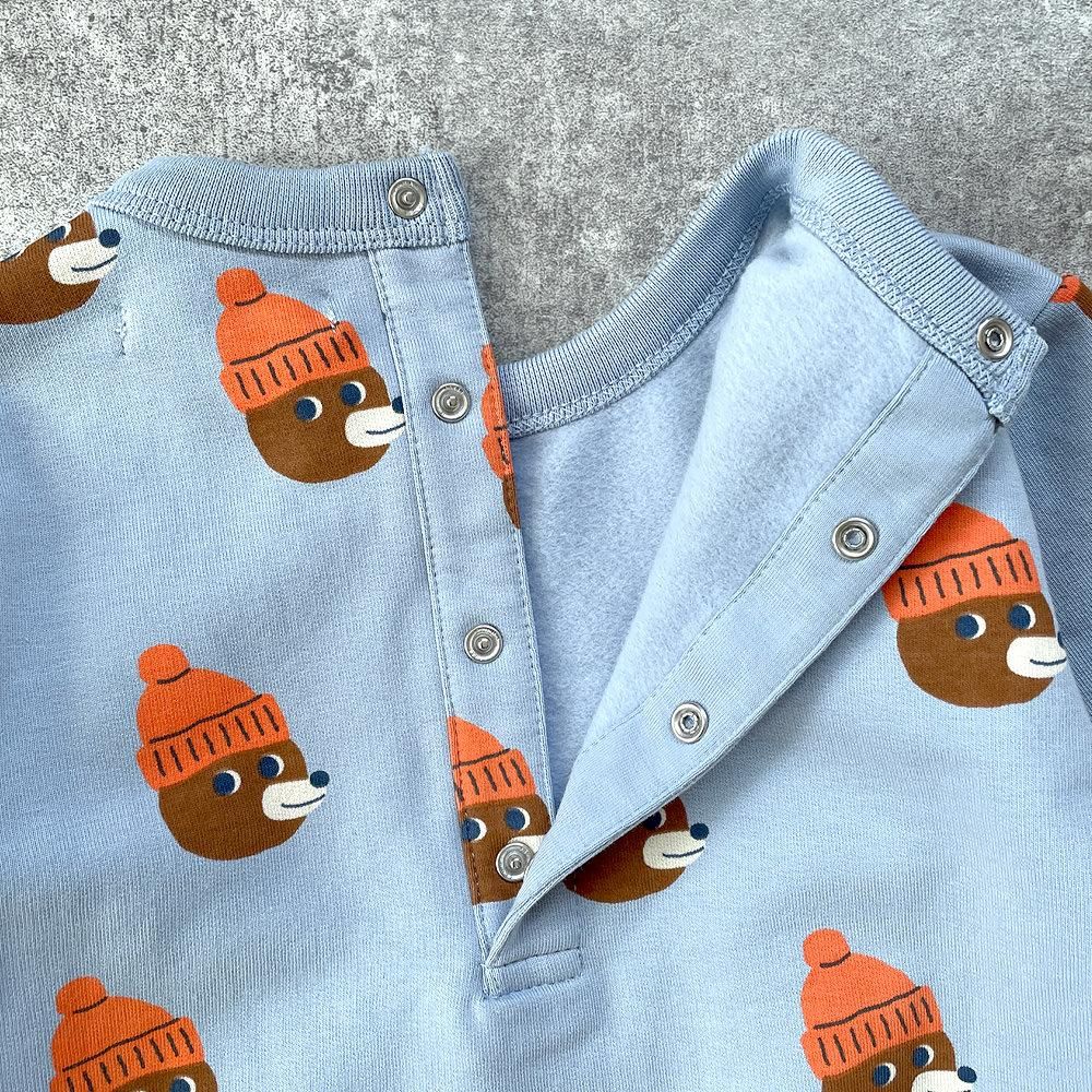 SALE】tinycottons BEARS ONE-PIECE dark grey タイニーコットンズ