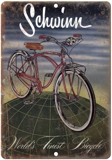 ビンテージ シュイン メタルサイン 1955年 Schwinn Worlds Finest