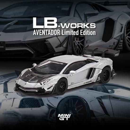 MINI GT 1/64 LB WORKS Lamborghini Aventador Limited Edition Matt