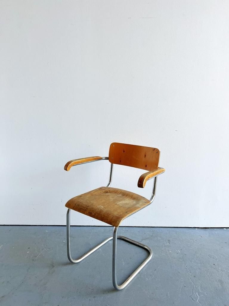 1920-40's ヴィンテージ ウッド カンチレバーチェア - アンティーク