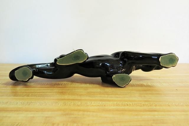 1950's ヴィンテージ セラミック ブラックパンサー オブジェ