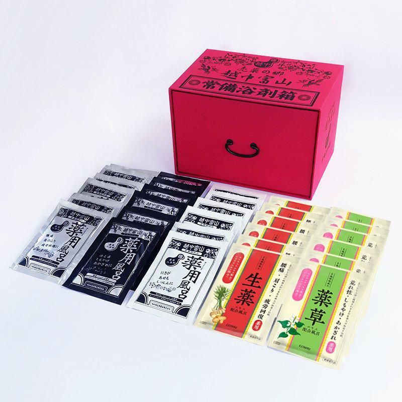 越中富山のくすり湯 5種 30包セット 常備浴剤箱入【通販専用商品