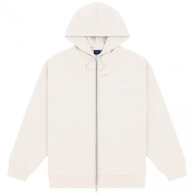 Dime Cursive Small Logo Zip Hoodie / Natural(ダイム ジップパーカー