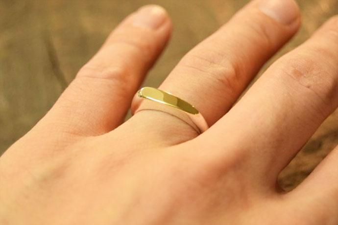 k18 SILVER UZU コンビリング #9 k18 SILVER UZU コンビリング #9 k18