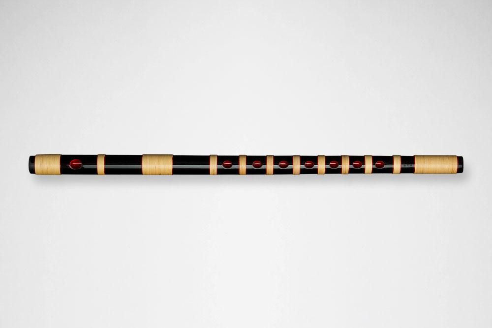 獅子田 竹渓 塗 籐本重 黒 - 獅子田流 篠笛「大塚竹管楽器」