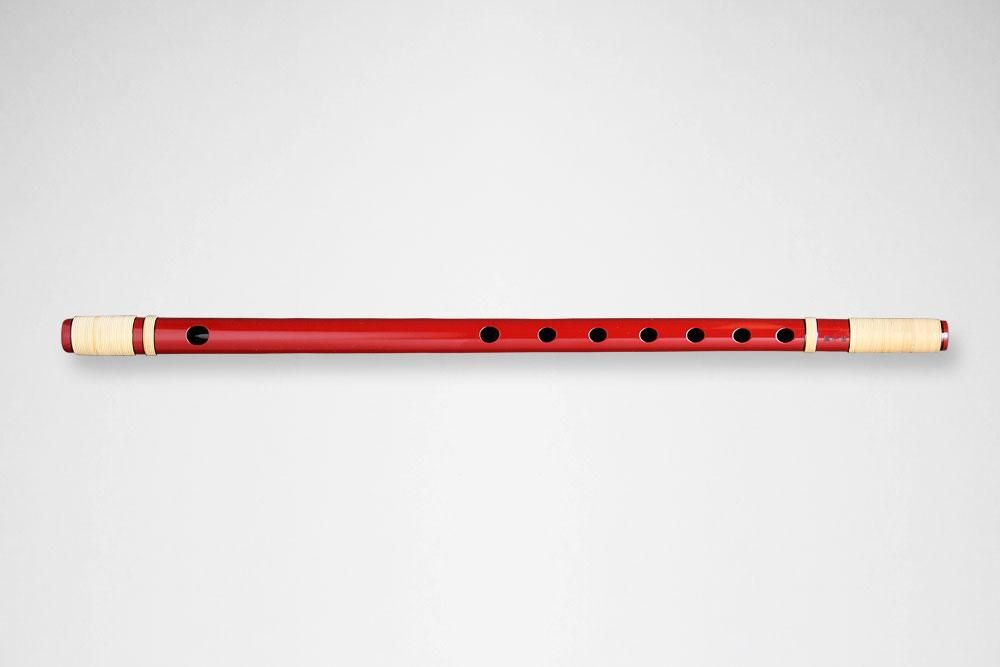 獅子田 竹峰 本漆塗 両巻 本朱 - 獅子田流 篠笛「大塚竹管楽器」