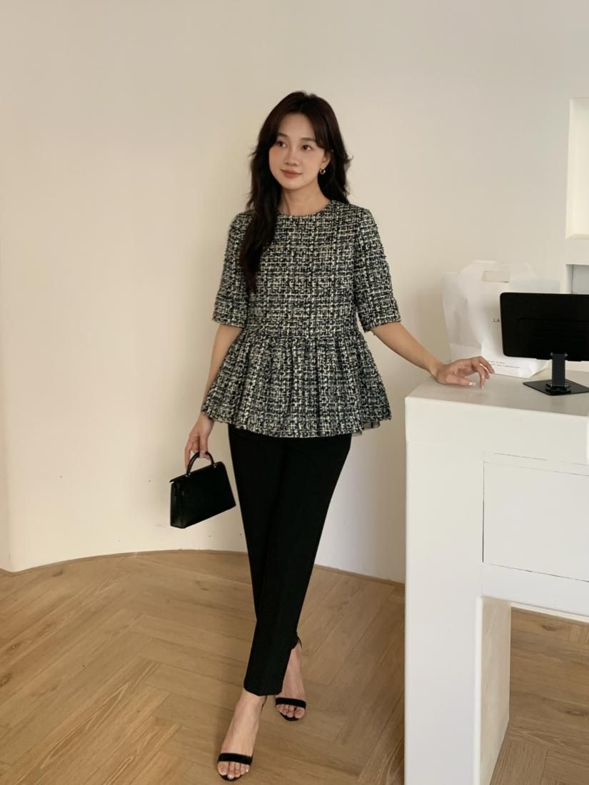 TWEED PEPLUM TULLE TOPS - BIRTHDAY BASH