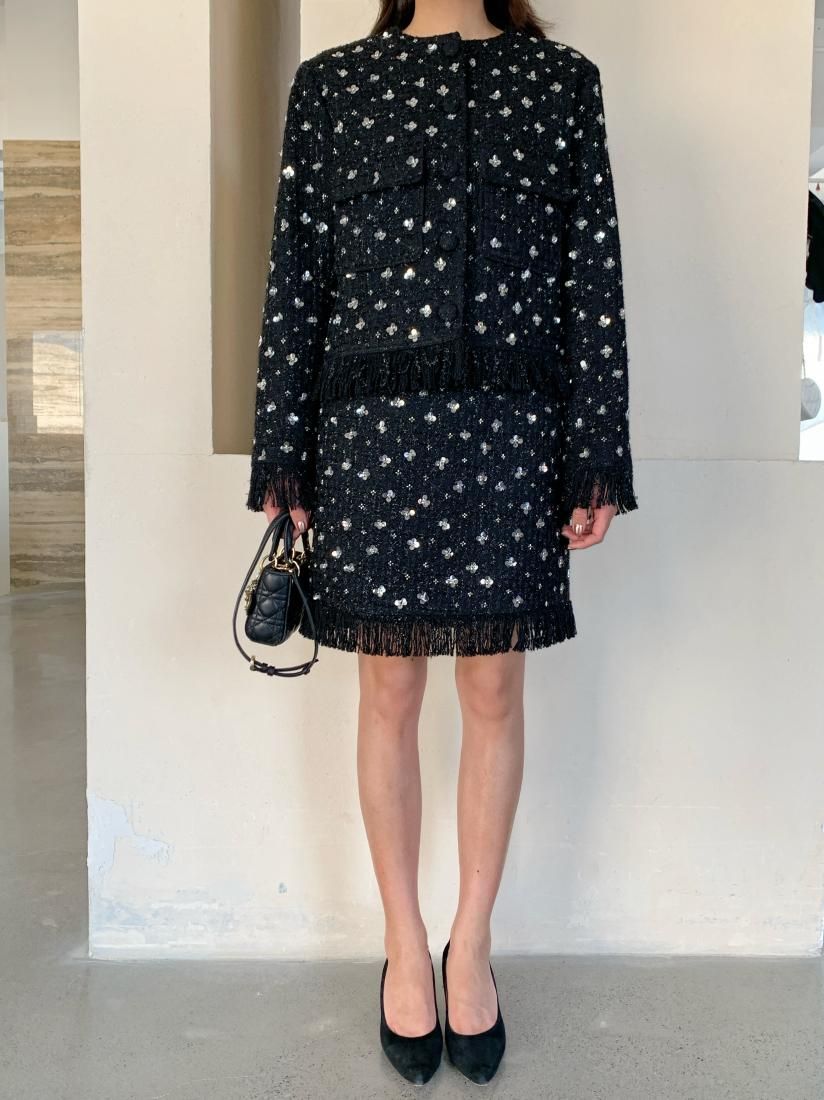 TWEED FLOWER BIJOU JACKET SETUP - BIRTHDAY BASH