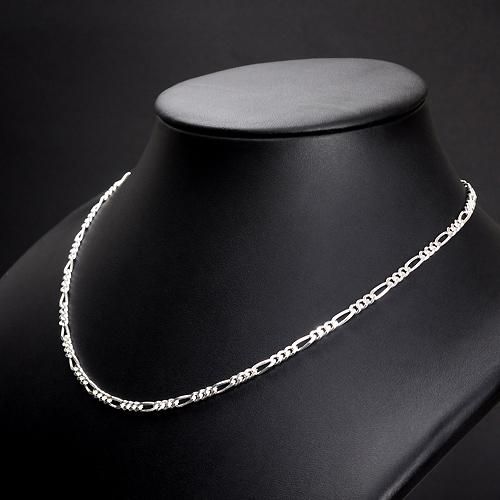 a1037-34-50 フィガロチェーンネックレスシルバー925幅3.4mm－50cm