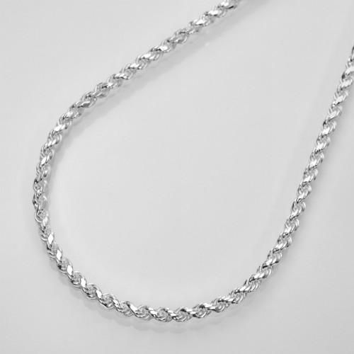 a1306-20-50 カットフレンチロープチェーンネックレスシルバー925幅2.0