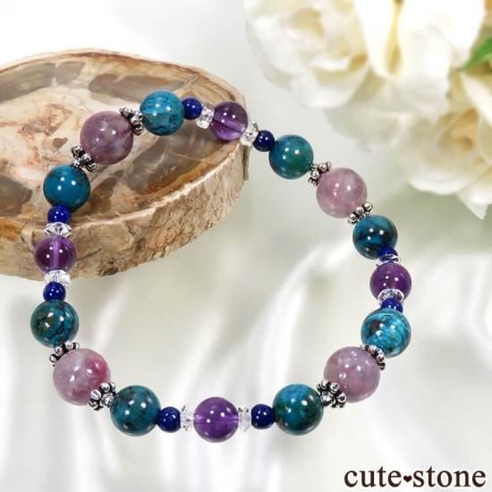 彩りの花束】 トルマリンインレピドライトシリカ クリソコラ