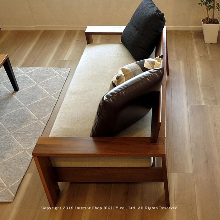 ナガノインテリア/LC031 ソファ 木製ソファ W1780、W1980、W2180