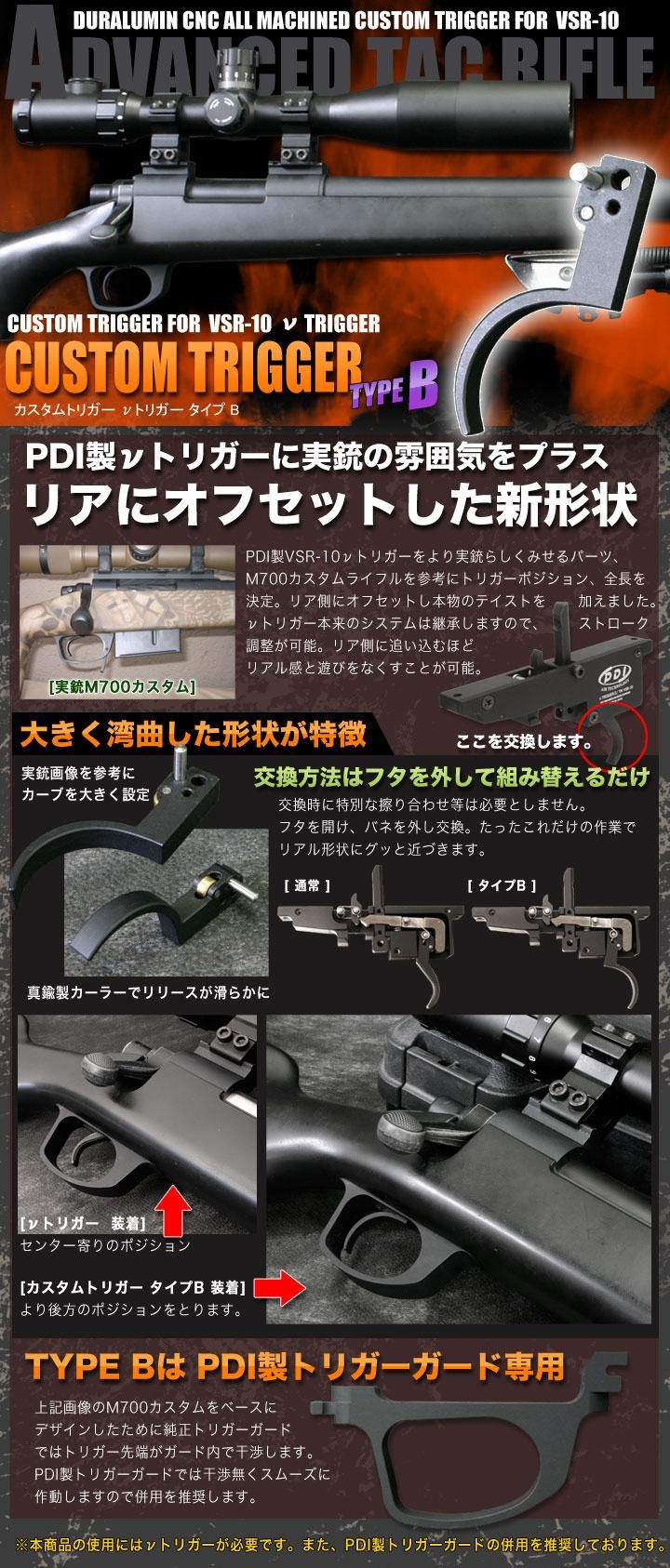 メール便可】ニュートリガー専用カスタムトリガー TYPE「B」 / 東京