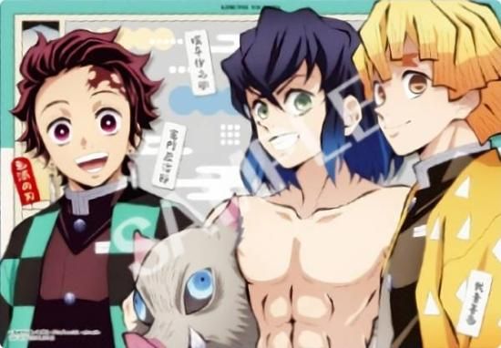 竈門炭治郎＆我妻善逸＆嘴平伊之助】 鬼滅の刃 クリアビジュアル