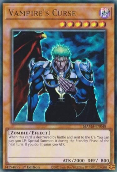 遊戯王 MAMA-EN048 カース・オブ・ヴァンパイア Vampire's Curse (英語