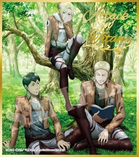 ベルトルト＆ライナー＆アニ】 進撃の巨人 ビジュアル色紙コレクション