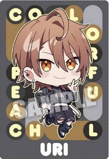 No.18 うり (デフォルメイラストカード)】カラフルピーチ ウエハース2