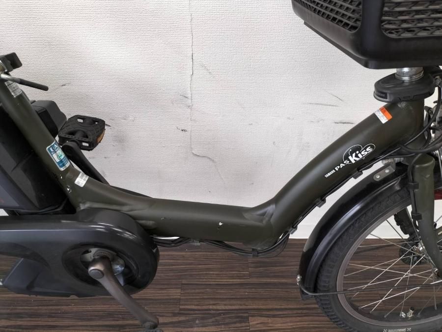 電動自転車 ヤマハ PAS Kiss mini 20インチ カーキ 12.8ah 2014年頃