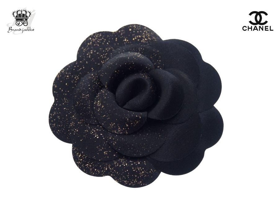 シャネル ラッピング用カメリアシール 黒椿 コサージュ ステッカー