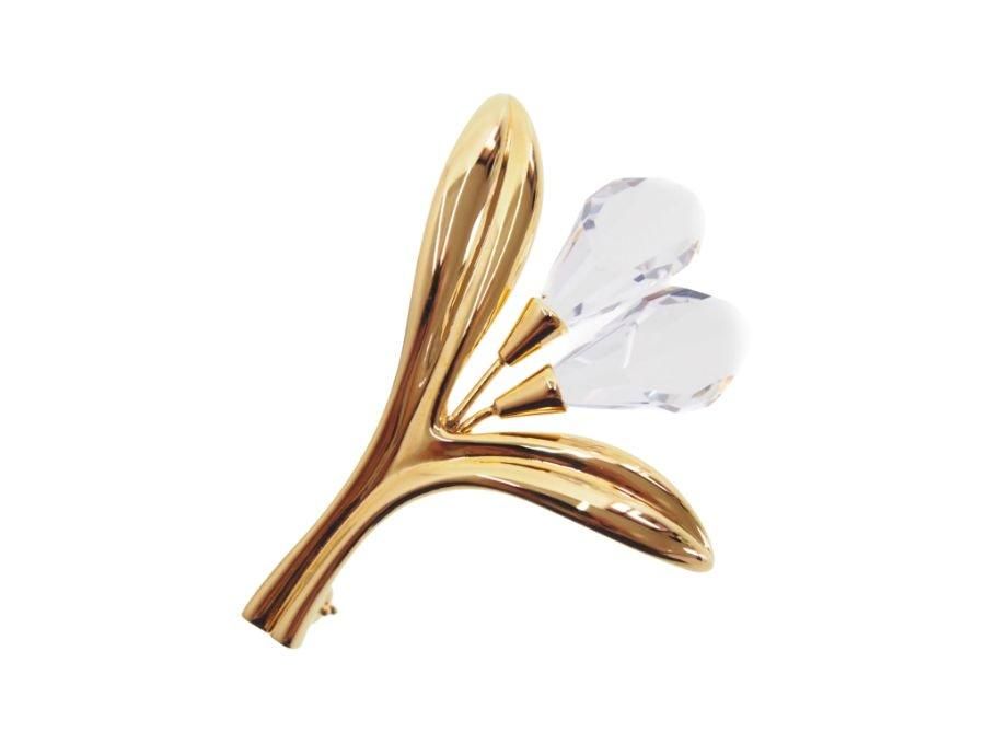 スワロフスキー ブローチ クリスタルメモリーズ アクセサリー 百合