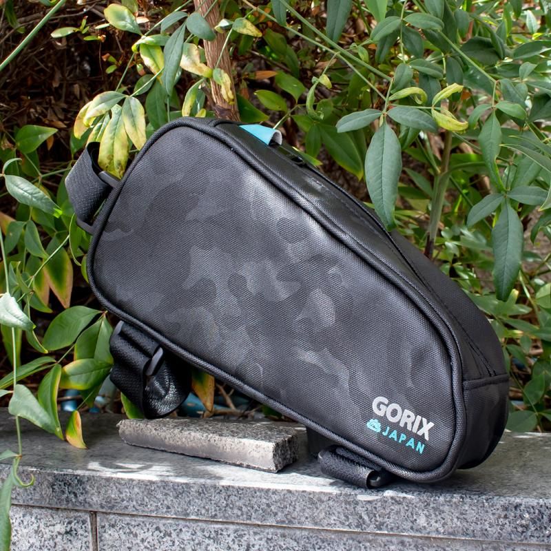 GORIX[ゴリックス] トップチューブバッグ 防水 自転車 カモ柄 軽量 (GX