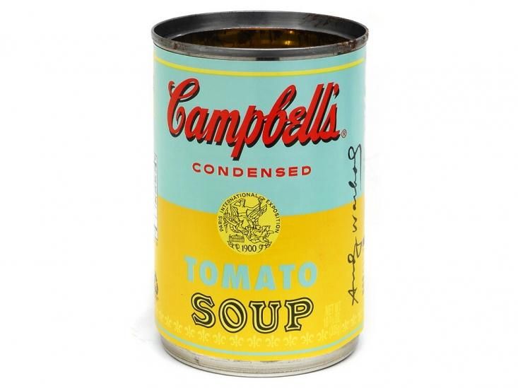 アンディ・ウォーホル キャンベルスープ 空缶 スカイブルー & イエロー