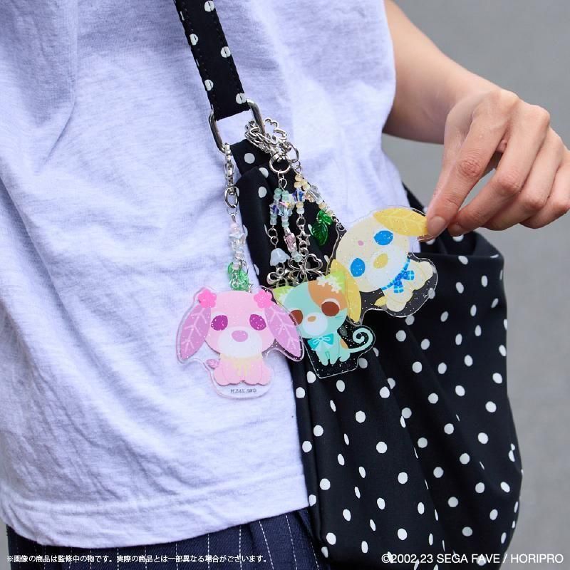 お茶犬』 キラキラアクリルキーホルダー