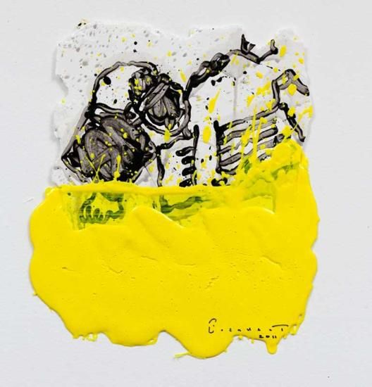 トム・エバハート 『Tahiti Taxi 28』 スヌーピー アクリル 原画