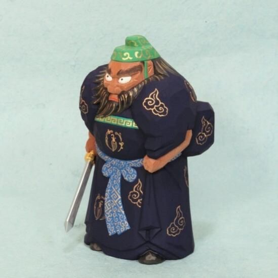 鍾馗（6寸）- 奈良一刀彫工房 大林杜寿園