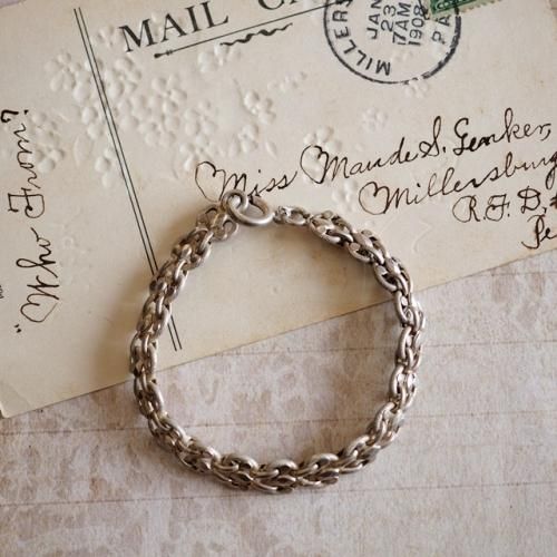 フランス製 アンティークシルバーブレスレット