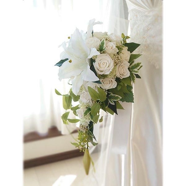 プリザーブドフラワーキャスケードブーケ（カサブランカ）【ジェイ