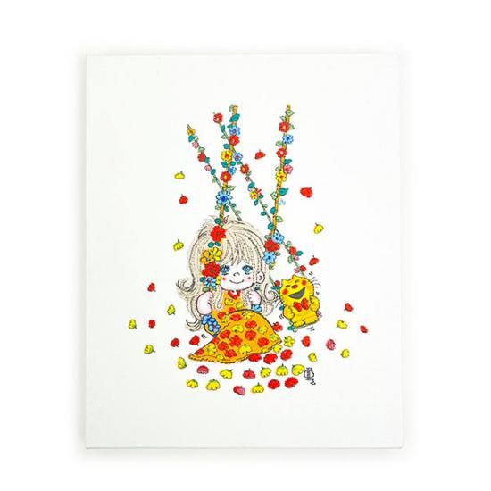 水森亜土 SWING キャンパスアート 日本製