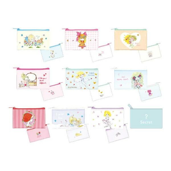 水森亜土 シークレットフラットミニポーチ 【全10種類のうちランダムで