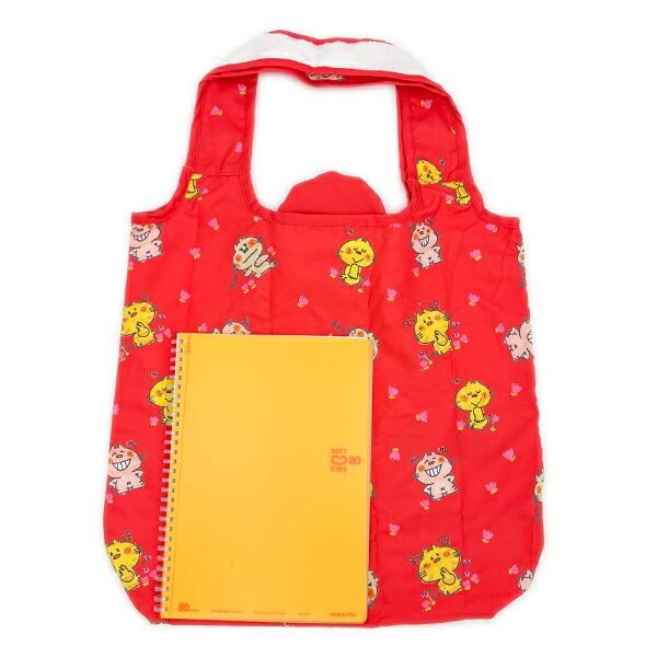 水森亜土 エコバッグ オウチ(レッド×アイボリー)