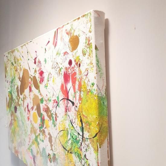 キャンバスアクリル抽象画（原画） 「すべてを」 - Artist 紫乃